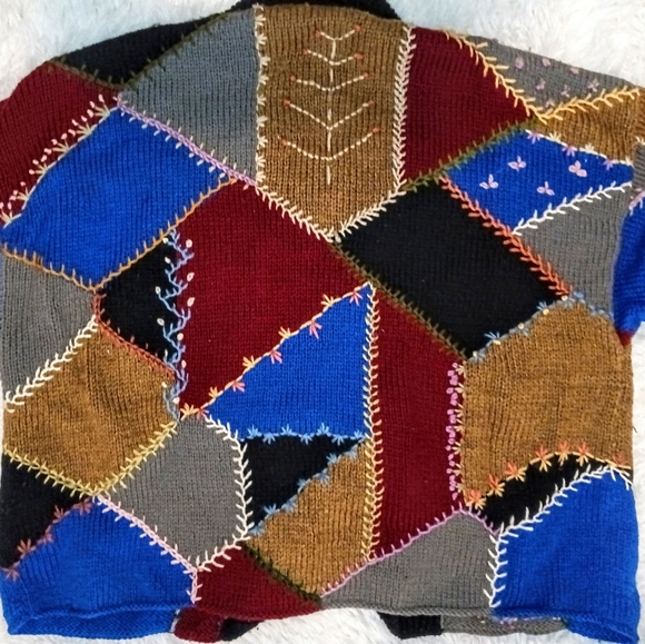 Handmade Vintage Raverly #11 Crazy Quilt Patchwork Crochet Pattern - Picture 11 of 12